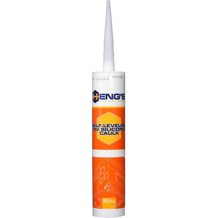 Hengs 95502-C Nuflex Rv Self-Leveling Silicone Sealant, White, 12/case