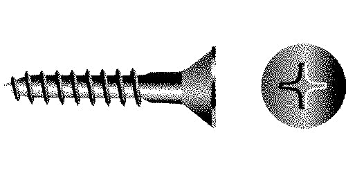 Seachoice SC3504 Phillips Wood Screw Flat Head, #10 x 1-1/2"