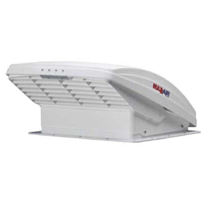 MaxxAir 00-06200K MaxxFan Deluxe Smoke RV 10-Speed Fan w/Manual Opening & Rain, Shield