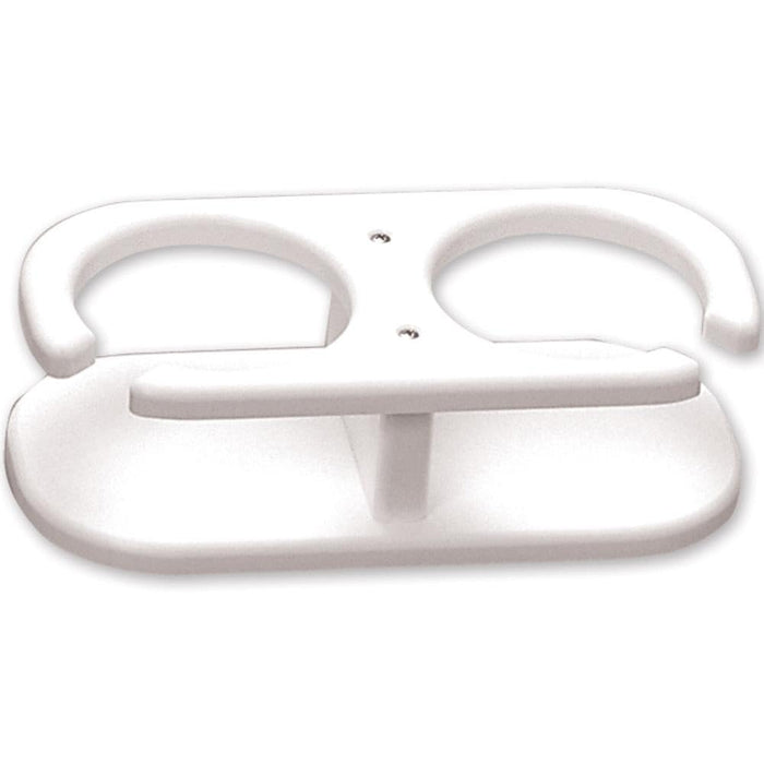 Taco Metals P01-2001W Taco 2 Drink Holder, White Poly w/Suction Cup Mt.