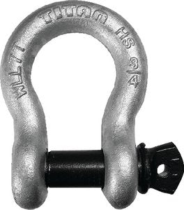 Titan Chain 10319610 High Strength Galvanized Bow Shackle, 3/8"