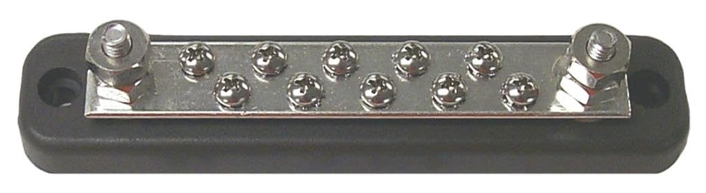 Sierra FS46200 10 Gang 150 Amp Bus Bar | 8-32 Terminal Screw | 6" x 1 1/4"