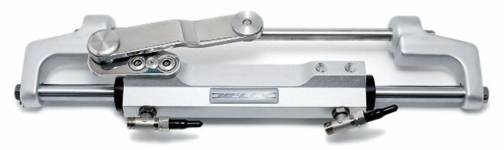 Uflex USA UC128-SVS 2P Uflex UC128-SVS 2P Uflex Silversteer Front Mount, Hydraulic Port Steering Cylinder w/Offset Arm, 7.3cu.in.