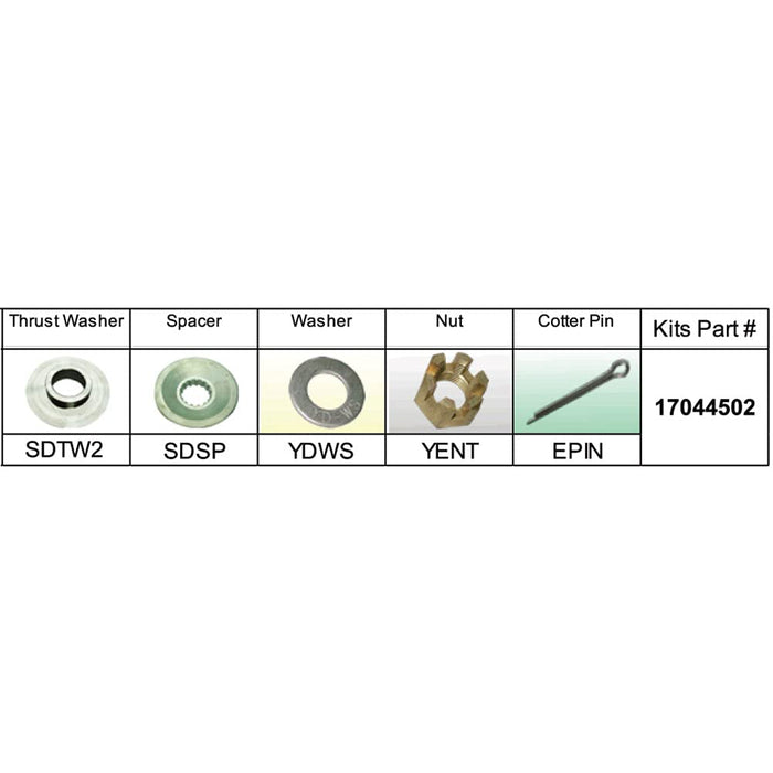 Solas Propeller 17044502 Solas 17011501 Fixed Hub Prop Hardware Kit Suzuki, Type D