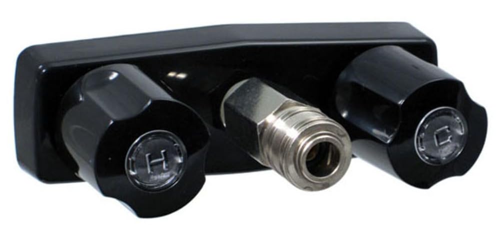 Valterra PF213792 Phoenix Black Finish Two Handle RV Shower Faucet w/Quick, Connect Fitting