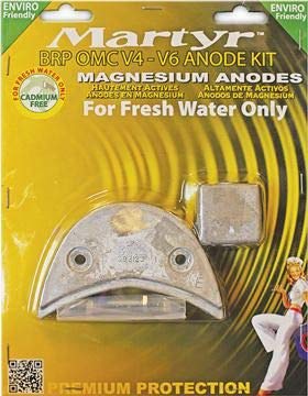 Martyr CMOMCV4V6KITM BRP OMC Johnson/Evinrude HP Anode Kit, Magnesium