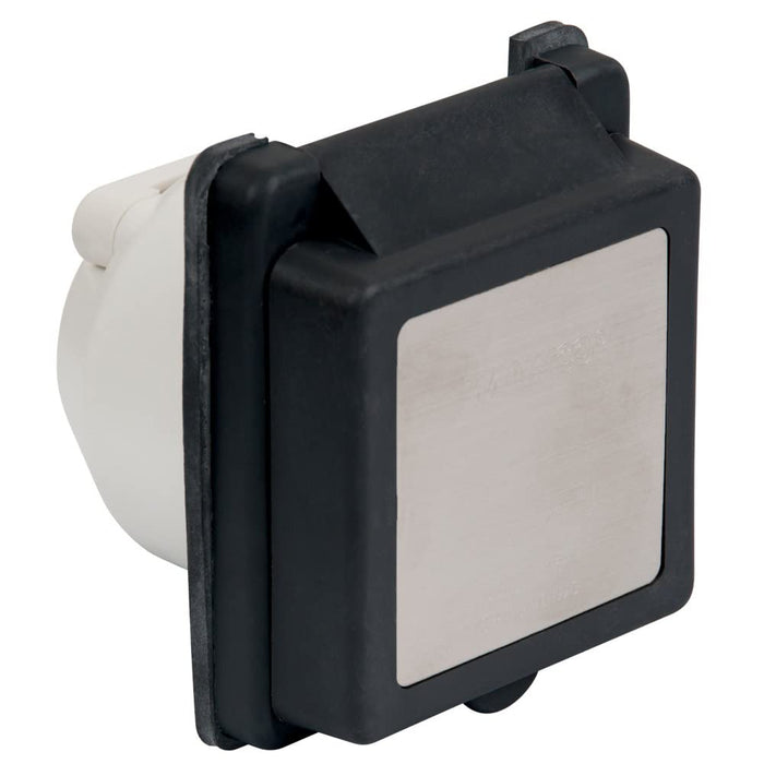 Park Power 301ELRV.BLK Power Inlet, 30A Black w/SS Trim
