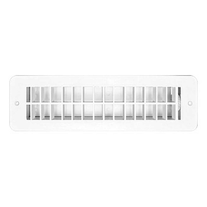 RV Designer H851 Plastic Floor Register, Dampered, White