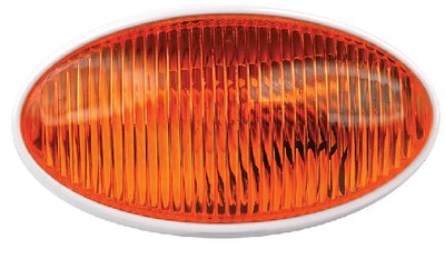 FulTyme RV 590-1119 FulTyme RV Oval Porch/Utility Light w/o Switch, Yellow/ White housing