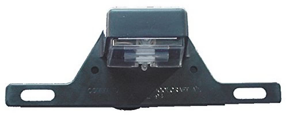 Fasteners Unltd CMD-003-70B Modern License Plate Light, Black Base, Size: 8-3/8" x 2-1/2" x 2-9/16", with Bracket