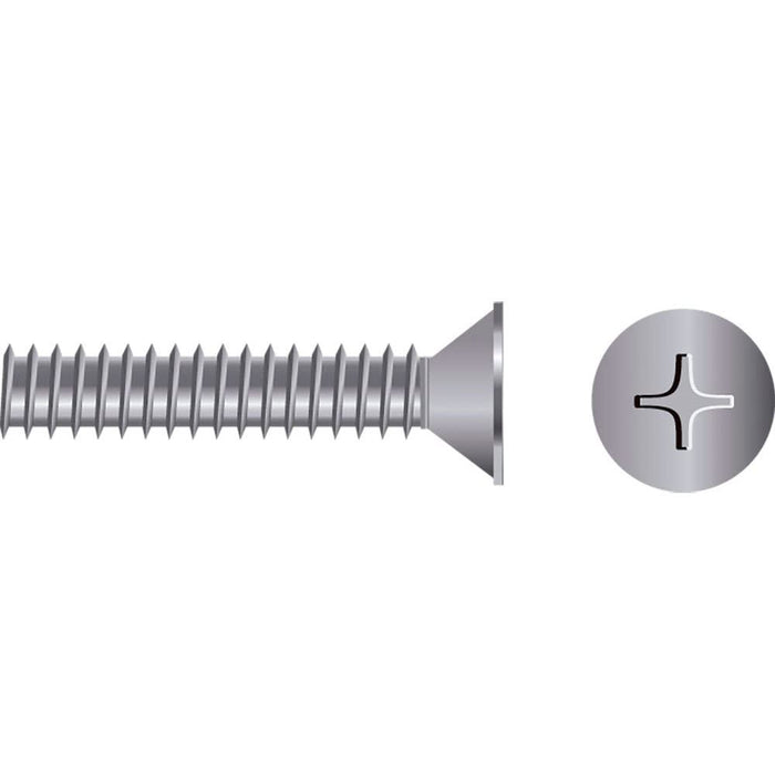 Seachoice SC0784 Phillips Machine Screw Flat Head, 1/4"-20 x 2-1/4"
