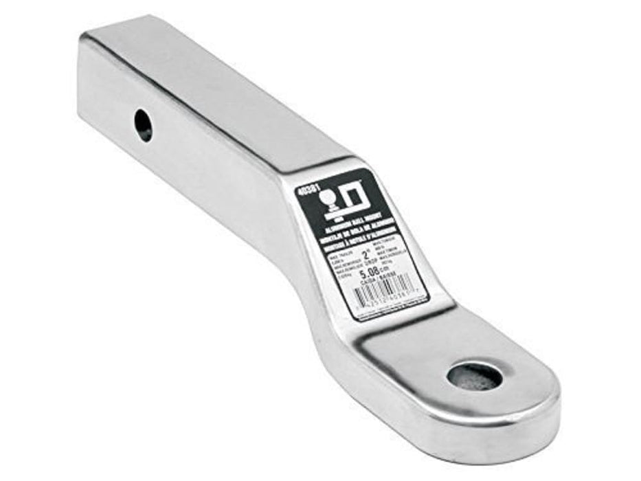 Fulton 40381 Reese Polished Aluminum 8, 000 lb Capacity 9 7/8" Ball Mount w/ 1" Rise & 2" Drop