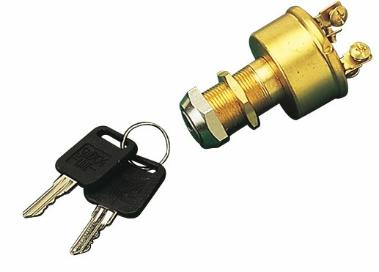 Sea-Dog Brass 4-Position Key Switch 4- Screw - 420356-1