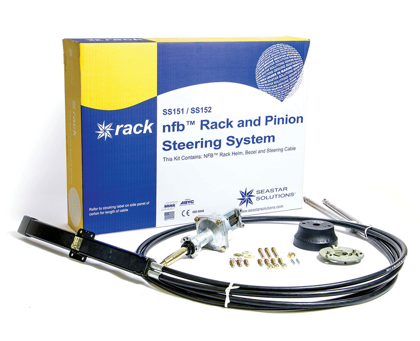 SeaStar SS15212 No Feedback Rack and Pinion Steering Kit, Dual