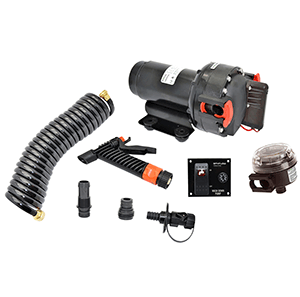 Johnson Pump 5.2 GPM Aqua Jet Washdown Pump Kit with Hose - 24V