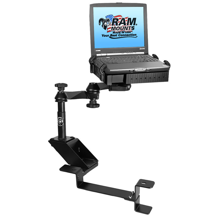 Soporte para computadora portátil sin perforaciones RAM Mount para Chevrolet 2500 C/K, 3500 C/K, Silverado, Suburban, Tahoe, GMC Sierra y Yukon