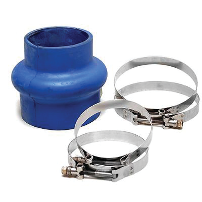 Trident Marine 270V4030-S/S 3" to 4" Step-Up VHT Silicone/EPDM Blend Exhaust, Bellows, SS Clamps