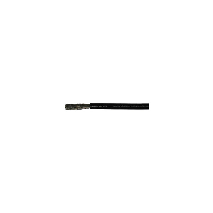 Cobra Wire and Cable A2001T07050FT Tinned Copper Battery Cable, 1 AWG, 50', Black