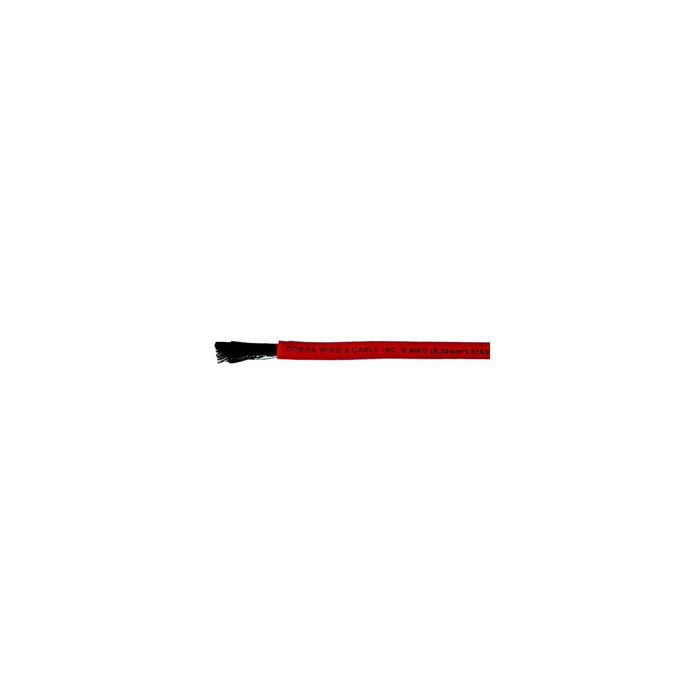 Cobra Wire and Cable A2008T01100FT Tinned Copper Battery Cable, 8 AWG, 100', Red