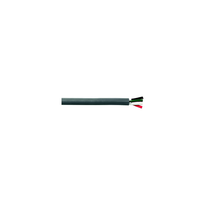 Cobra Wire and Cable B6G14T40100FT Tinned Copper Round Triplex Wire, 14/4, 100', Gray