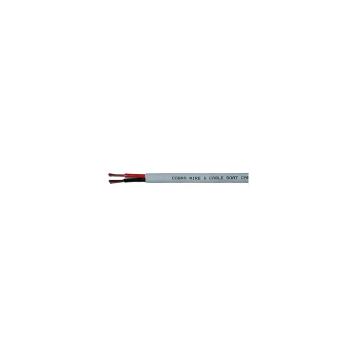 Cobra Wire and Cable B7G14B21100FT Bare Copper Duplex Wire, 14/2, 100', Gray