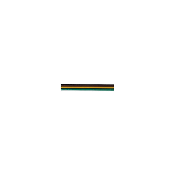 Cobra Wire B8016TU103100FT Ribbon Cable, Tinned Copper Bonded, 16 Gauge, 3-wire, 100', Brown/Yellow/Green