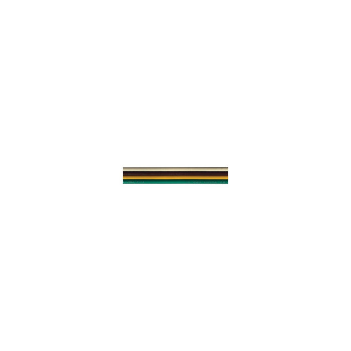 Cobra Wire B8018TU110100FT Tinned Copper Bonded Ribbon Cable, 18 Gauge, 4-wire, 100', White/Brown/Yellow/Green