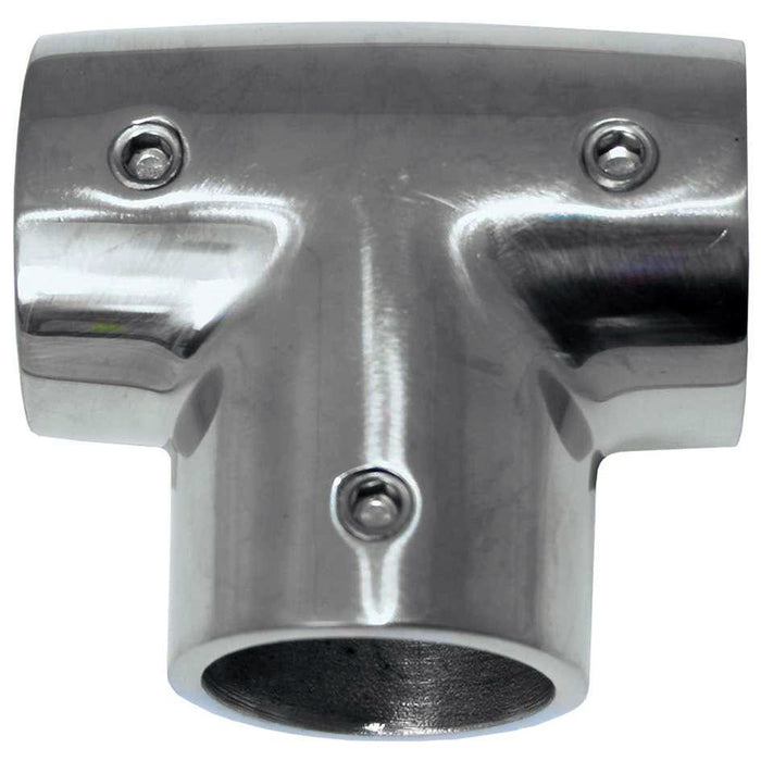 Whitecap 6143C 1" O.D. 90Â° SS Tee Rail Fitting