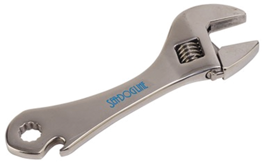 Sea Dog 563255-1 SeaDog Cast 17-4ph Grade Stainless Adjustable Wrench, Includes 1/4" Hex Head & Bottle Opener