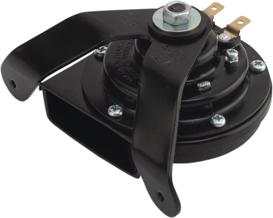 Sea Dog 431410 Mini Compact Horn & Bracket, 107 DB, Black Finish, 3 Amp, Powder Coated Steel, 3-5/16" x 3-5/8"
