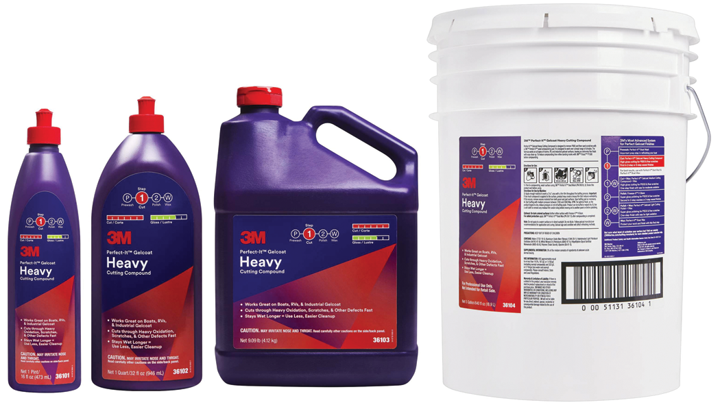 3M 051131-36102 Perfect-It Gelcoat Heavy Cutting Compound, Qt.