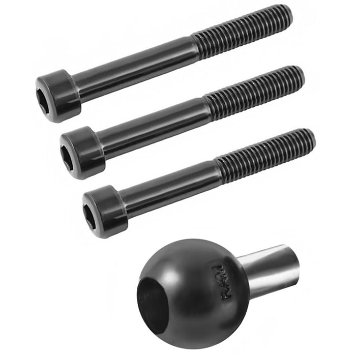 Base de abrazadera para manillar de motocicleta con montaje RAM y tornillos M8