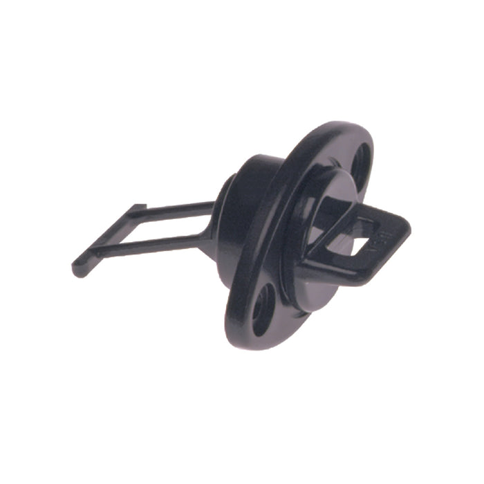 Tapón de drenaje Beckson de 1" tipo tornillo con junta - Negro