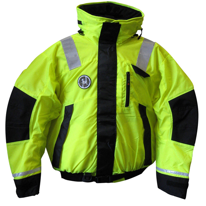 Chaqueta bomber First Watch AB-1100 Flotation - Amarillo de alta visibilidad/negro - XL