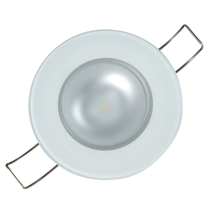 Lumitec 113190 Mirage Flush Mount Down Light w/Glass Bezel & Non-Dimming, White/Blue/Red/Purple LEDs