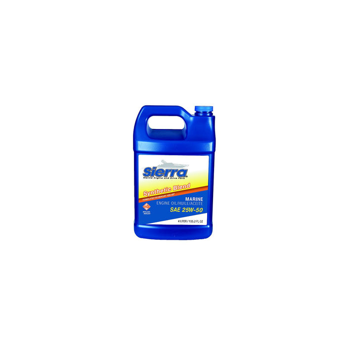 Sierra 18-9552-3 25W50 FCW 4-Cycle Outboard Synthetic Blend Oil, 4L
