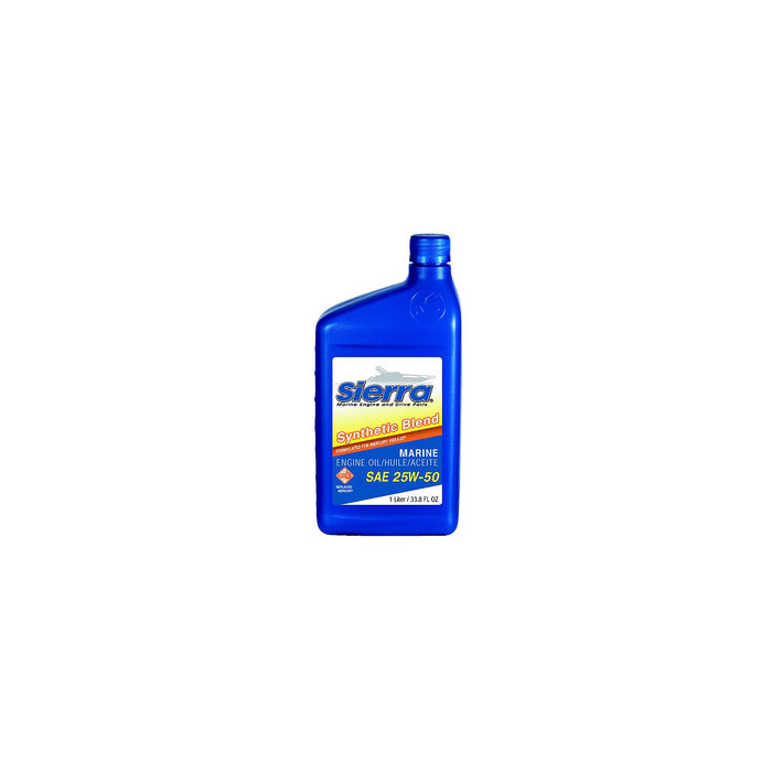 Sierra 18-9552-8 25W50 FCW 4-Cycle Outboard Synthetic Blend Oil, 1L