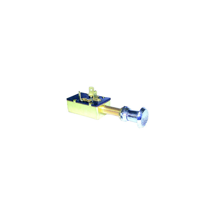 Sierra MP39590 On/Off/On SPDT 4 Blade Terminal Heavy Duty Push Pull Switch, Chrome & Plastic Knob