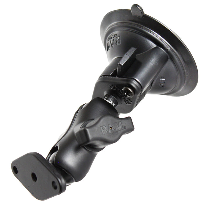 Soporte de ventosa con cierre giratorio y adaptador de diamante de brazo corto RAM Mount