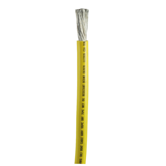 Cable de batería Ancor amarillo de 1/0 AWG - Se vende por pie
