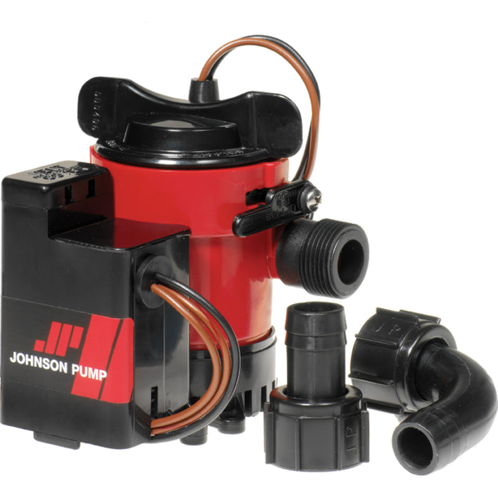 Bomba de achique automática Johnson Pump Combo de 1000 GPH con interruptor, 12 V