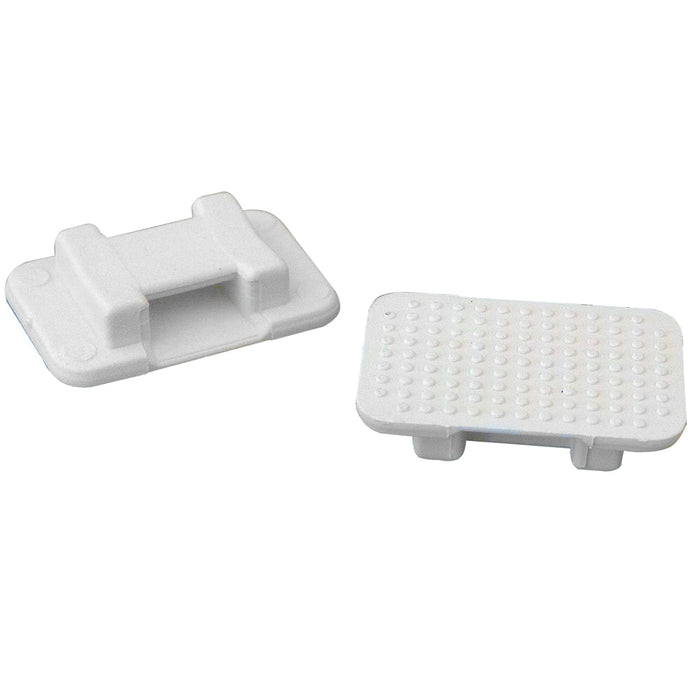 Soporte de brida de nailon blanco grande Weld Mount AT-5 (cantidad: 50)