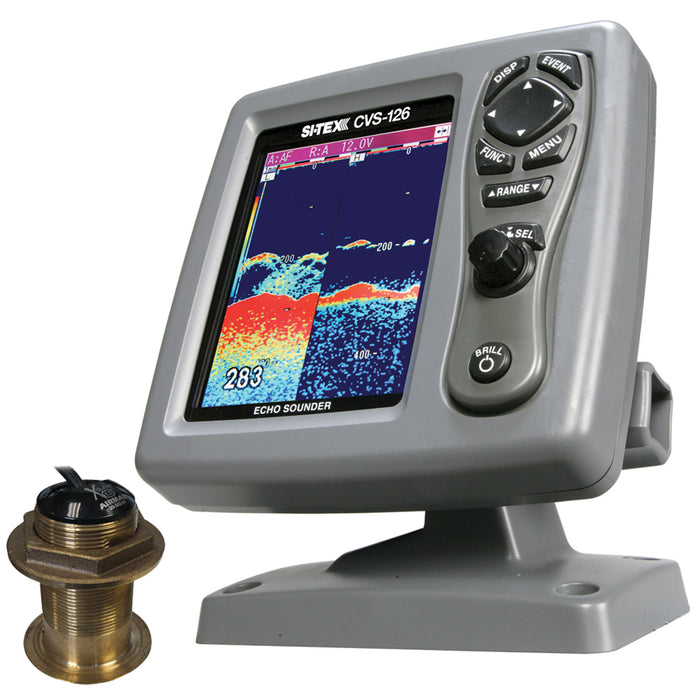 Ecosonda de color de doble frecuencia SI-TEX CVS-126 con transductor B60 de 12° B-60-12-CX