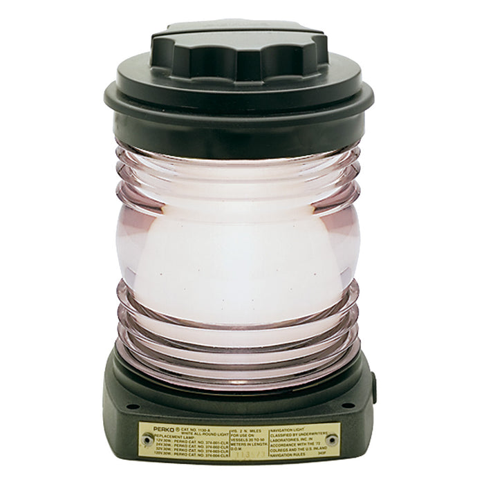 Perko 1130A00BLK All-Round Light - Black Plastic, White Lens