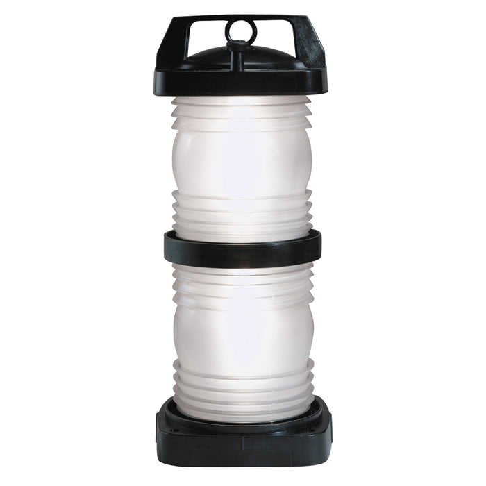 Perko 1365E00BLK Double Lens Navigation Light - Masthead Light - Black Plastic, White Lens