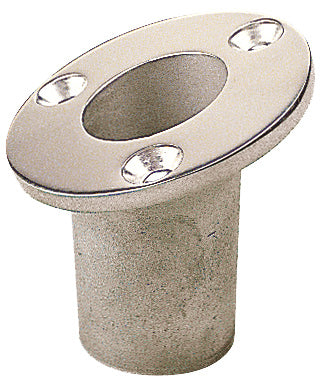 Sea-Dog 316 Stainless Steel Flagpole Sockets 10 and 25 Degree Mounts for 1 Inch and 1-1/4 Inch Flagpoles