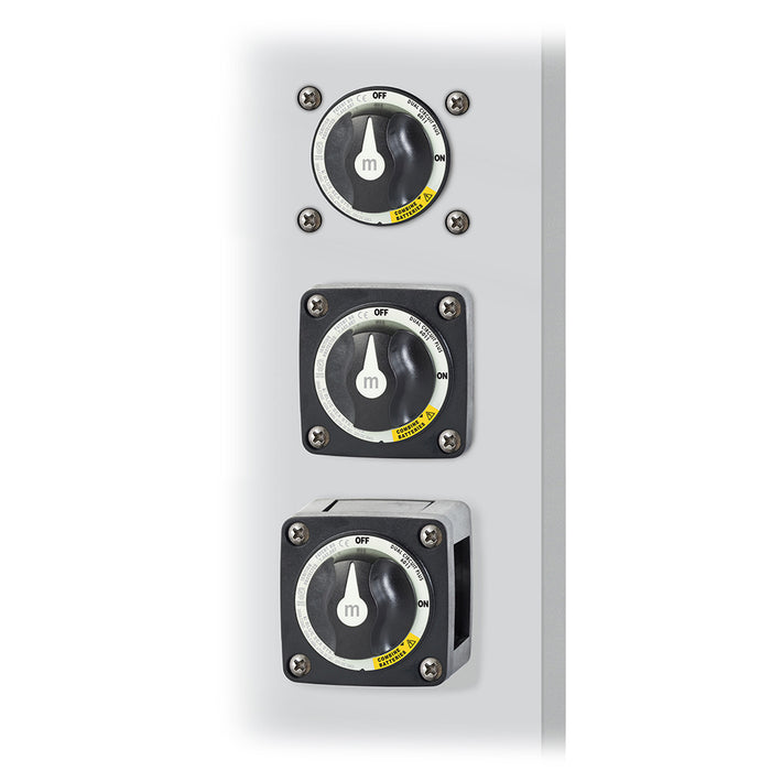 Blue Sea 6011200-BSS 6011200 M Series Dual Circuit Plus On-Off-Both Battery, Switch, Black