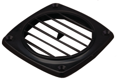 Sea Dog 337326-1 Flush Hose Vent, Black, A: 2-13/16", B:2-3/4", C:3-11/16", D:5/16", fits up to 3" Hose