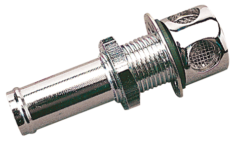 Sea Dog 352010-1 Straight Gas Tank Vent, Chrome Brass