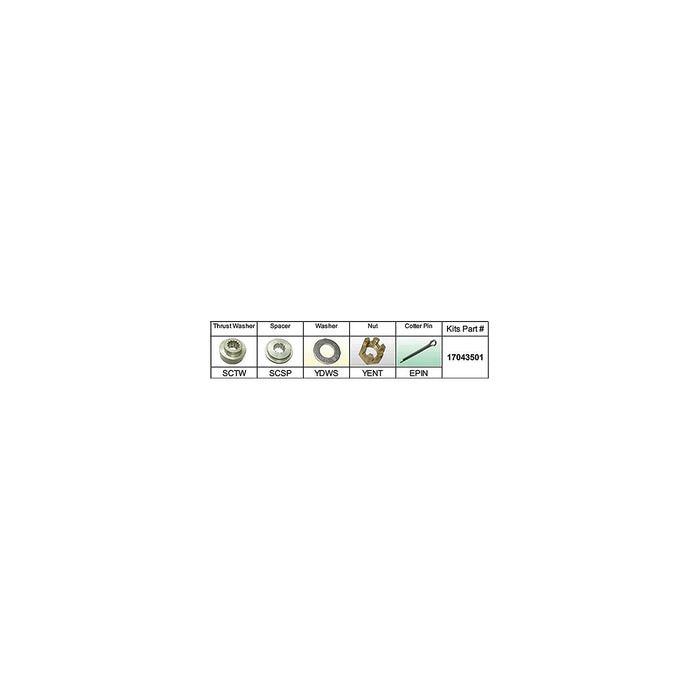 Solas Propeller 17043501 Solas Fixed Hub Prop Hardware Kit Suzuki, Type C